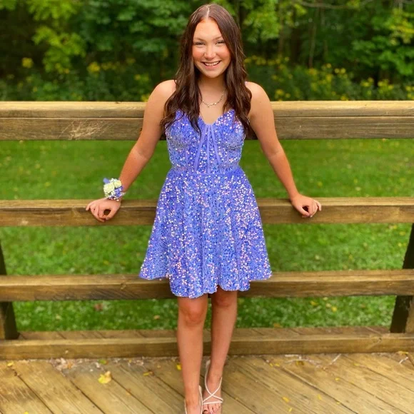 Xijun | Dresses | Homecoming Dress Mini Sparkly Sequin | Poshmark
